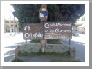 Ortseingangsschild, El Calafate